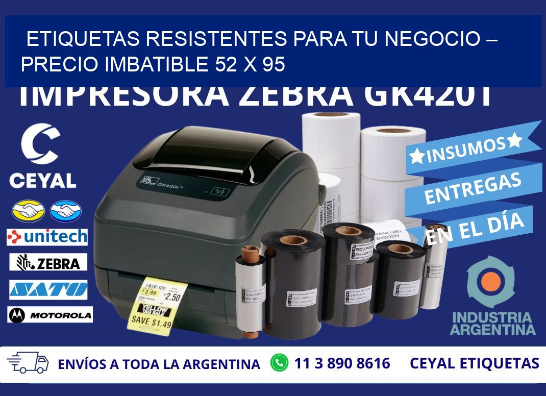 ETIQUETAS RESISTENTES PARA TU NEGOCIO – PRECIO IMBATIBLE 52 x 95