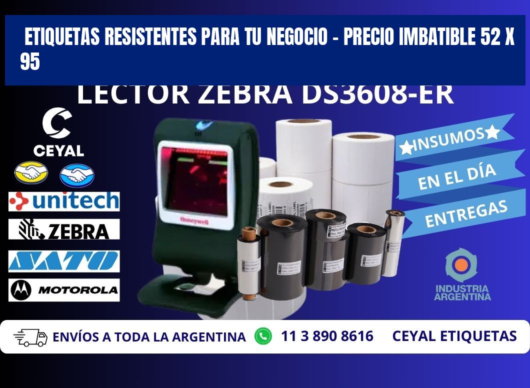 ETIQUETAS RESISTENTES PARA TU NEGOCIO – PRECIO IMBATIBLE 52 x 95