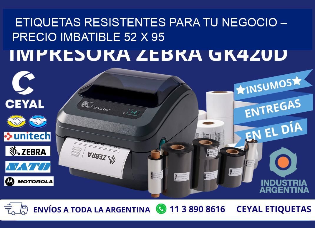 ETIQUETAS RESISTENTES PARA TU NEGOCIO – PRECIO IMBATIBLE 52 x 95