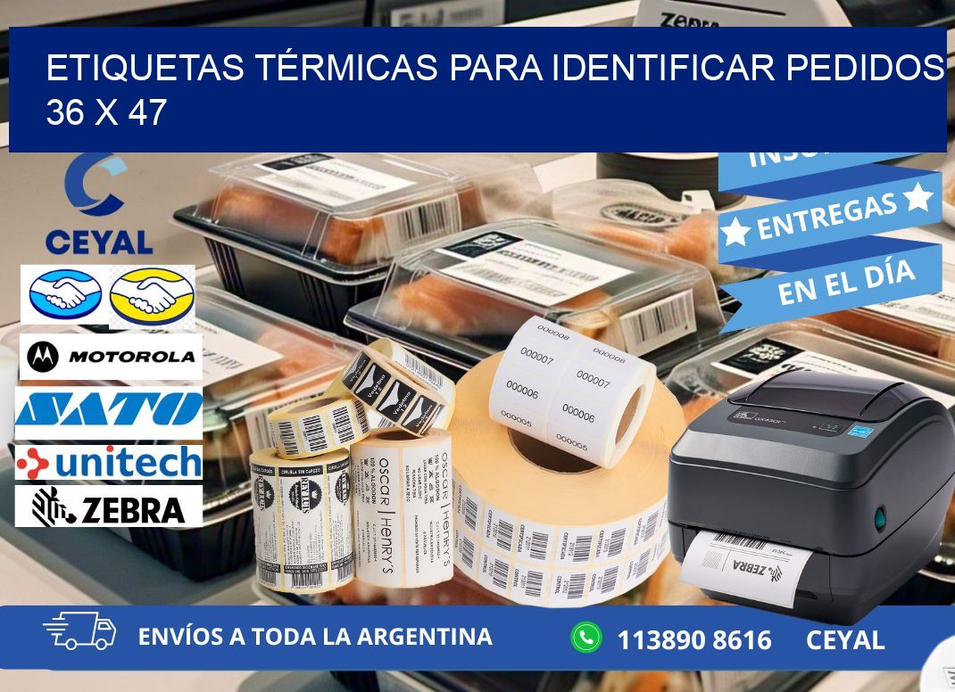 ETIQUETAS TÉRMICAS PARA IDENTIFICAR PEDIDOS 36 x 47