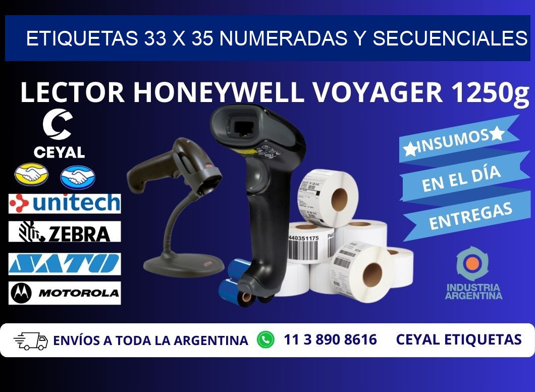 Etiquetas 33 x 35 Numeradas y Secuenciales