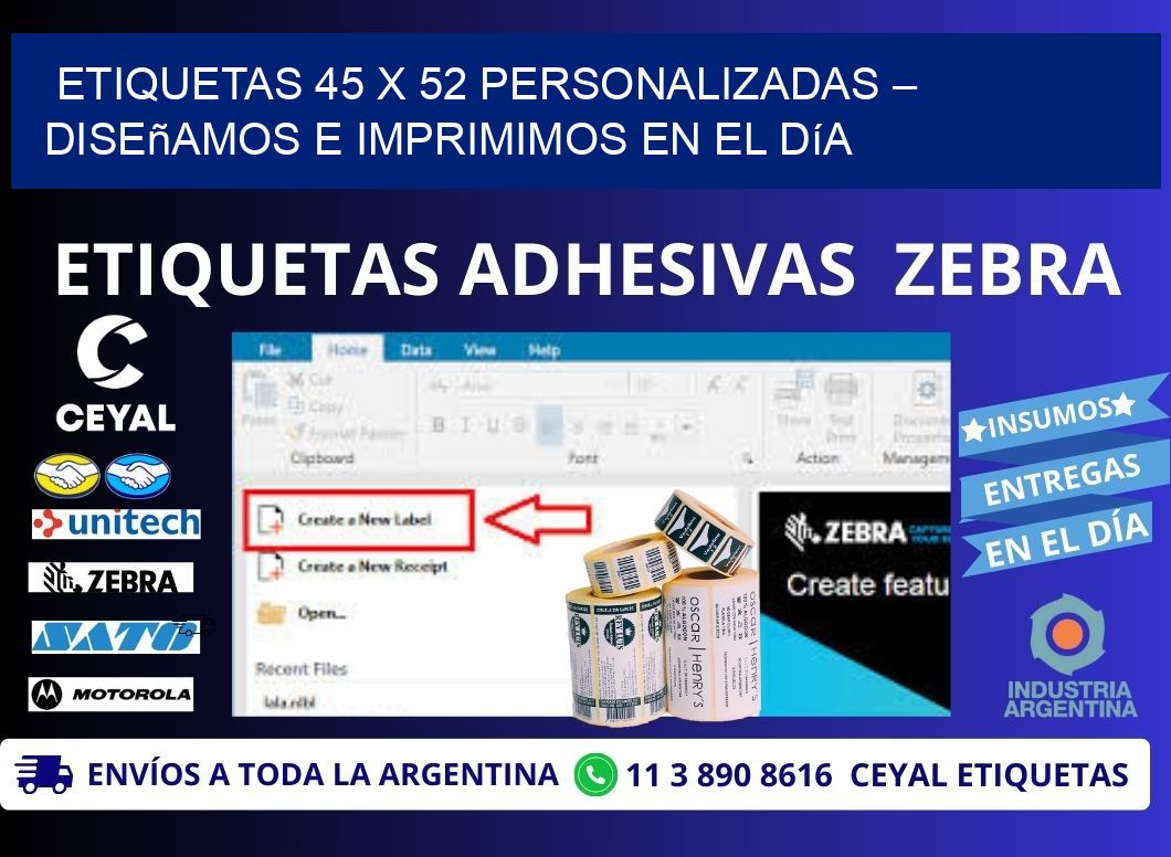 Etiquetas 45 x 52 Personalizadas – Diseñamos e Imprimimos en el Día