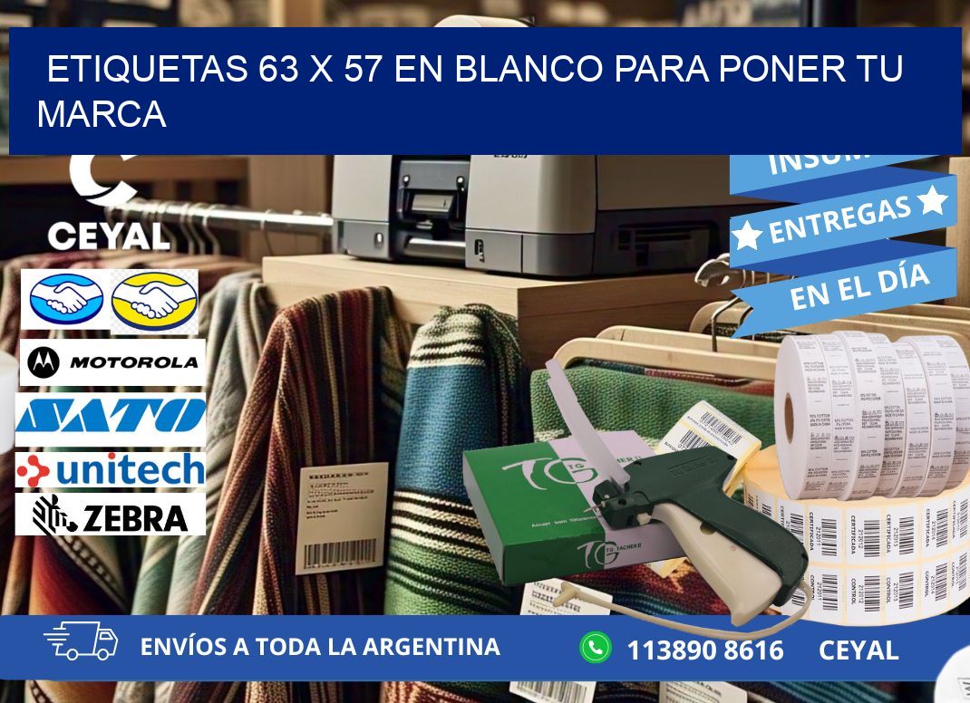 Etiquetas 63 x 57 en blanco para poner tu marca