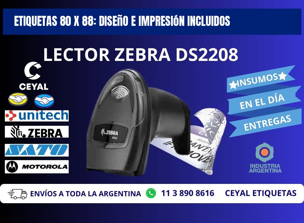 Etiquetas 80 x 88: Diseño e Impresión Incluidos