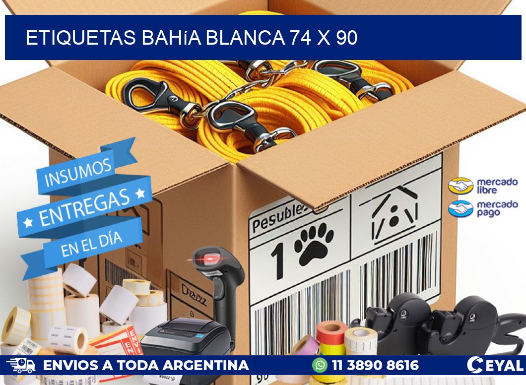 Etiquetas Bahía Blanca 74 x 90
