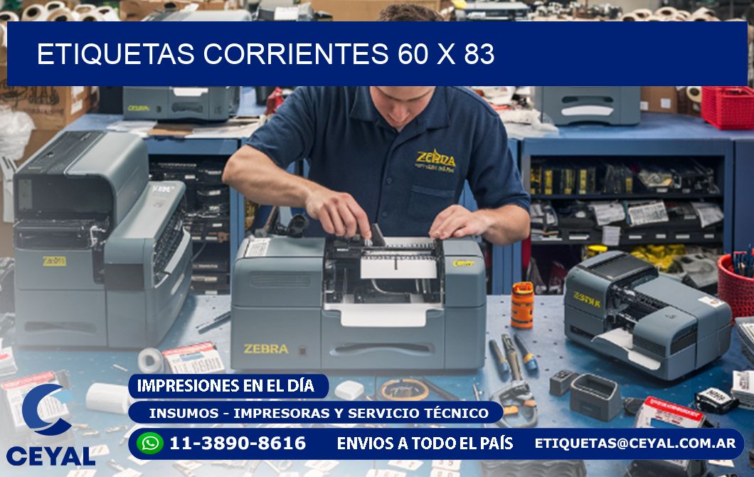 Etiquetas Corrientes 60 x 83