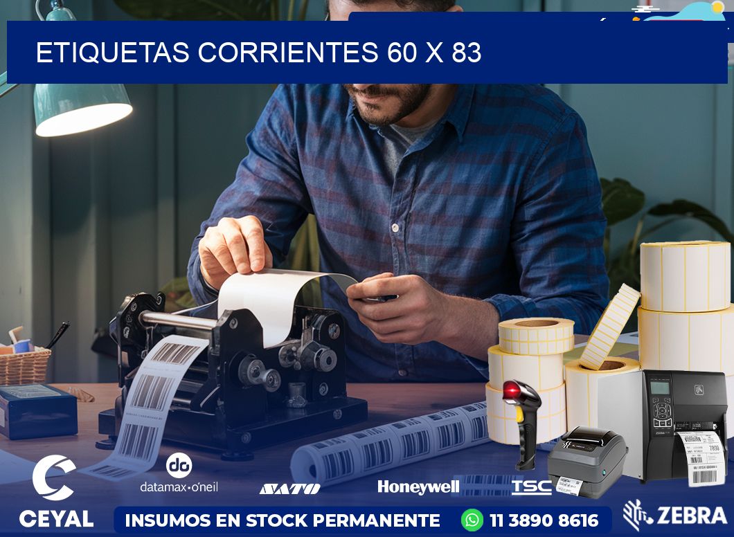 Etiquetas Corrientes 60 x 83
