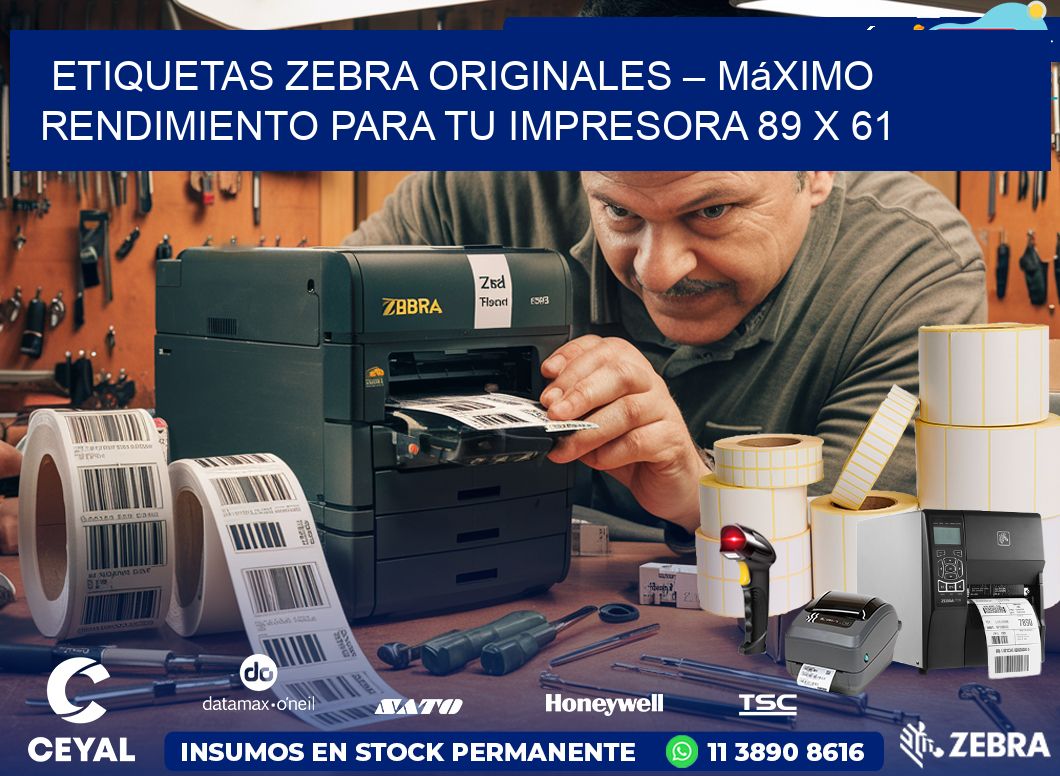 Etiquetas Zebra Originales – Máximo Rendimiento para tu Impresora 89 x 61