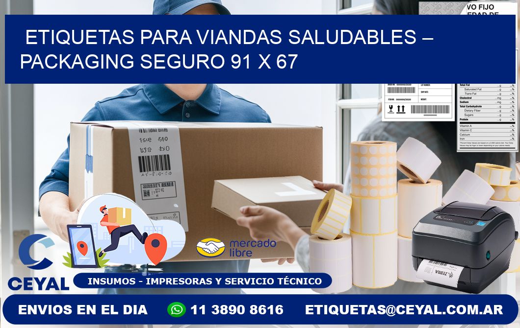 Etiquetas para viandas saludables – Packaging seguro 91 x 67