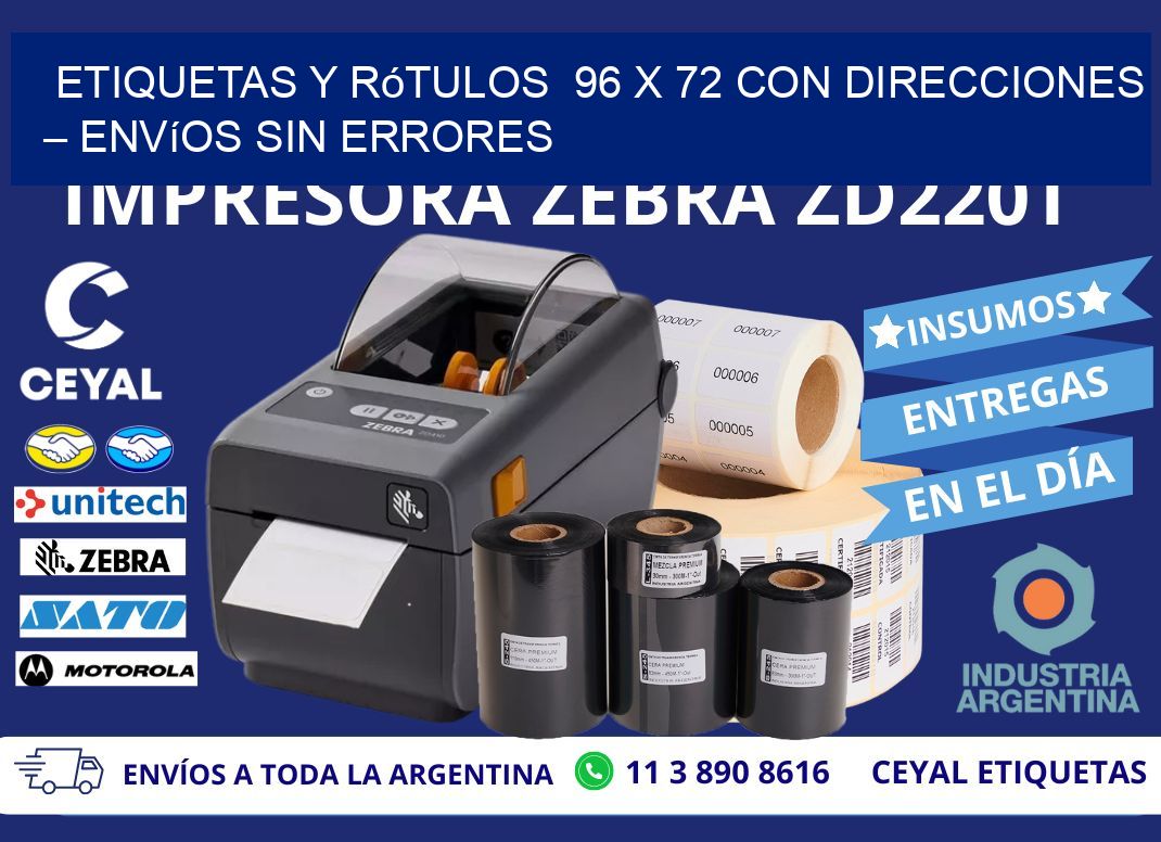 Etiquetas y Rótulos 96 x 72 con Direcciones – Envíos sin Errores