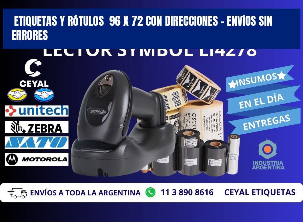Etiquetas y Rótulos 96 x 72 con Direcciones – Envíos sin Errores