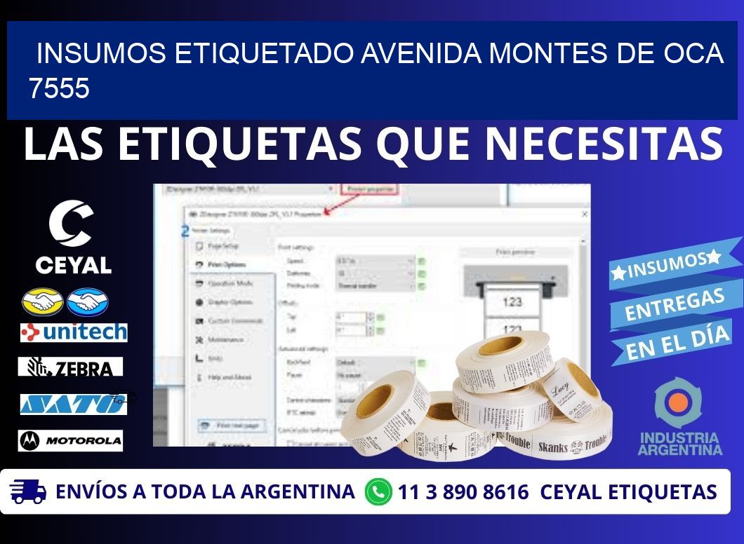 INSUMOS ETIQUETADO Avenida Montes de Oca 7555