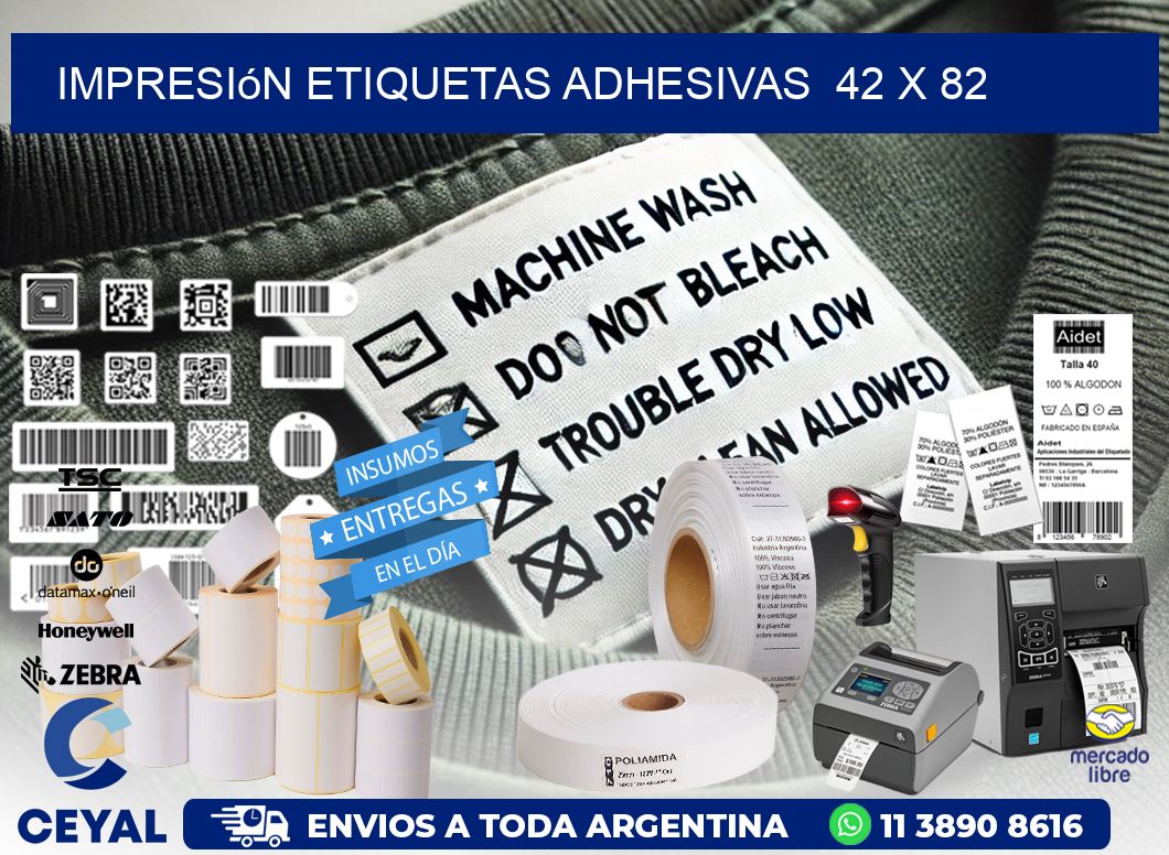 Impresión Etiquetas adhesivas 42 x 82