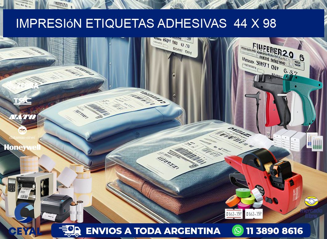 Impresión Etiquetas adhesivas  44 x 98