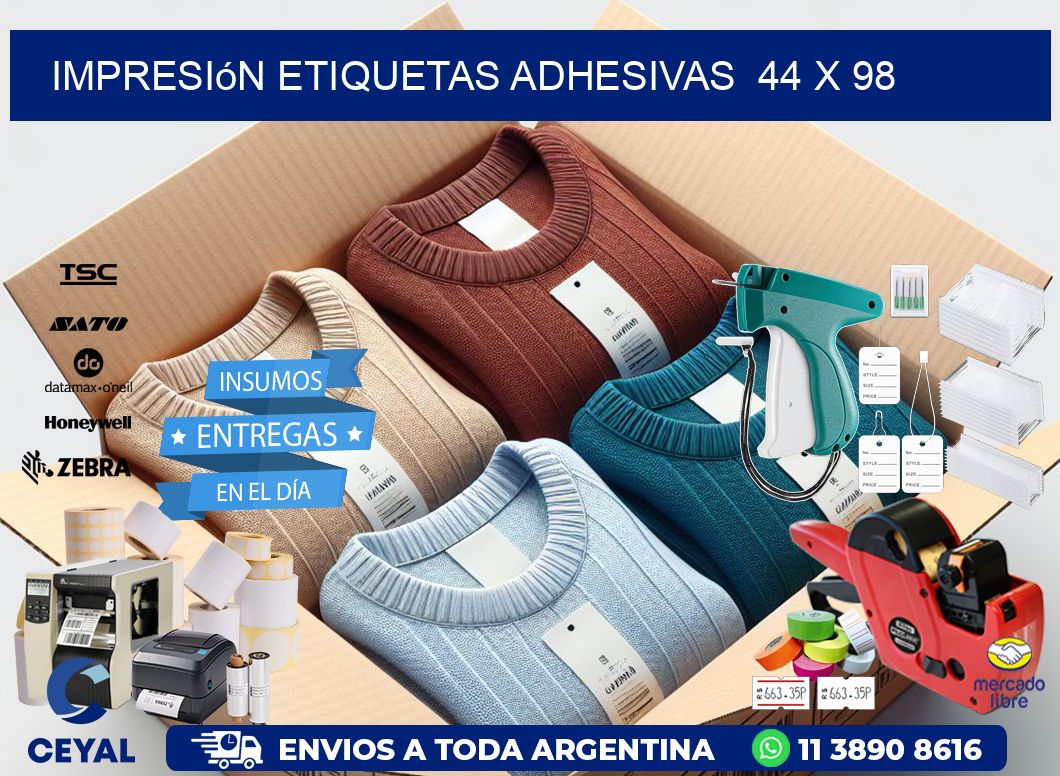Impresión Etiquetas adhesivas  44 x 98