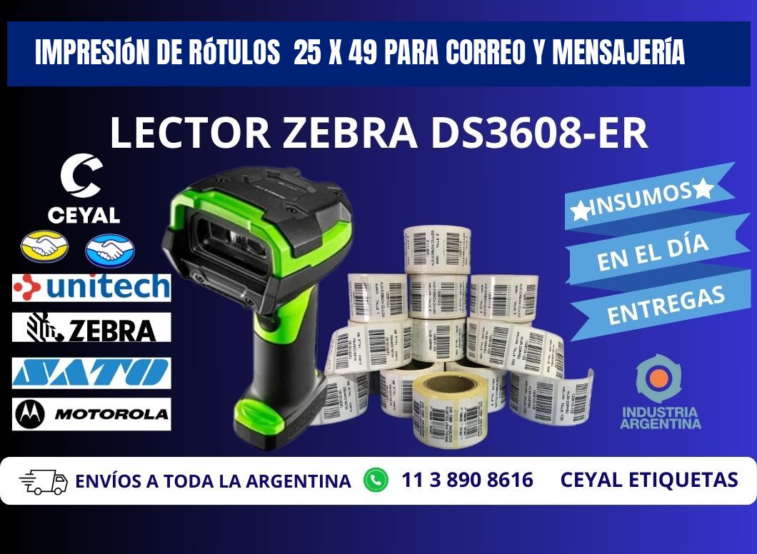 Impresión de Rótulos 25 x 49 para Correo y Mensajería
