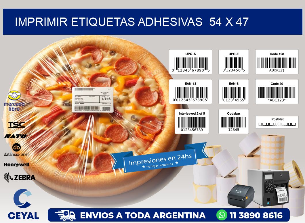 Imprimir Etiquetas adhesivas 54 x 47
