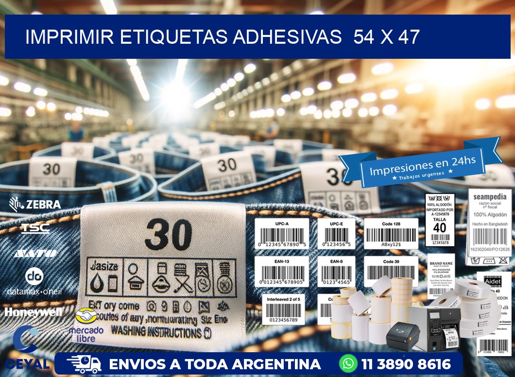 Imprimir Etiquetas adhesivas 54 x 47