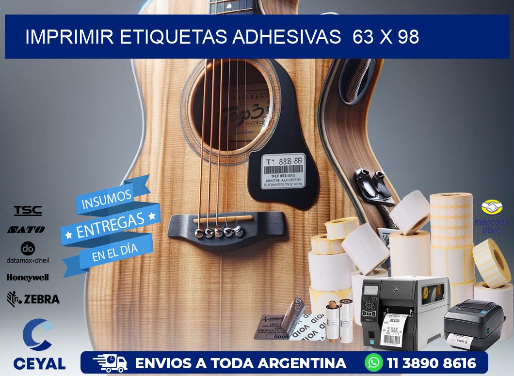 Imprimir Etiquetas adhesivas 63 x 98