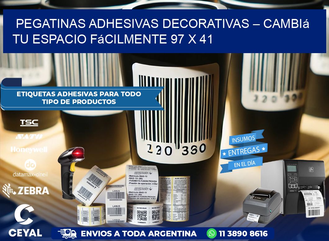 Pegatinas Adhesivas Decorativas – Cambiá Tu Espacio Fácilmente 97 x 41