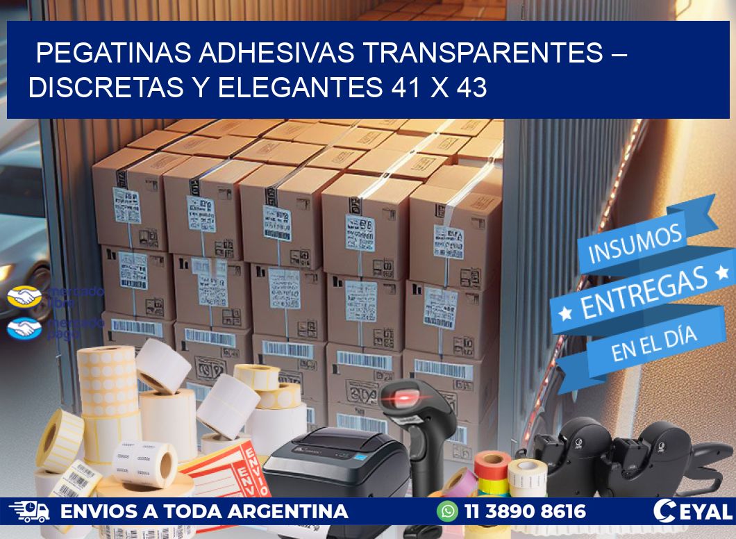 Pegatinas Adhesivas Transparentes – Discretas y Elegantes 41 x 43