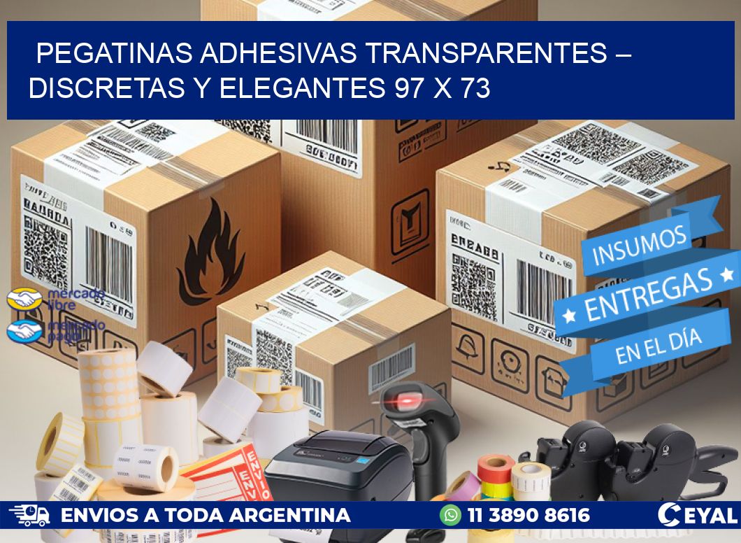 Pegatinas Adhesivas Transparentes – Discretas y Elegantes 97 x 73
