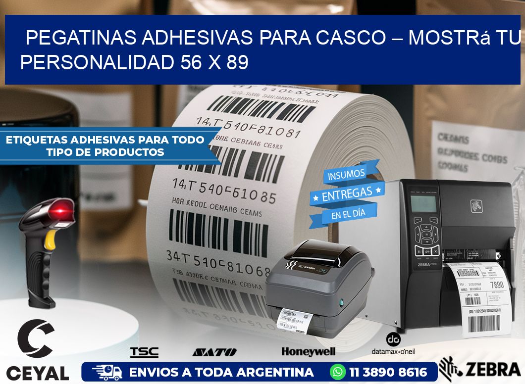 Pegatinas Adhesivas para Casco – Mostrá Tu Personalidad 56 x 89
