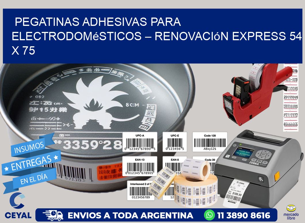 Pegatinas Adhesivas para Electrodomésticos – Renovación Express 54 x 75