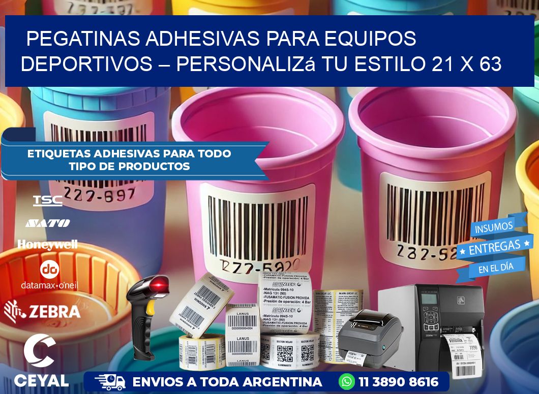 Pegatinas Adhesivas para Equipos Deportivos – Personalizá Tu Estilo 21 x 63