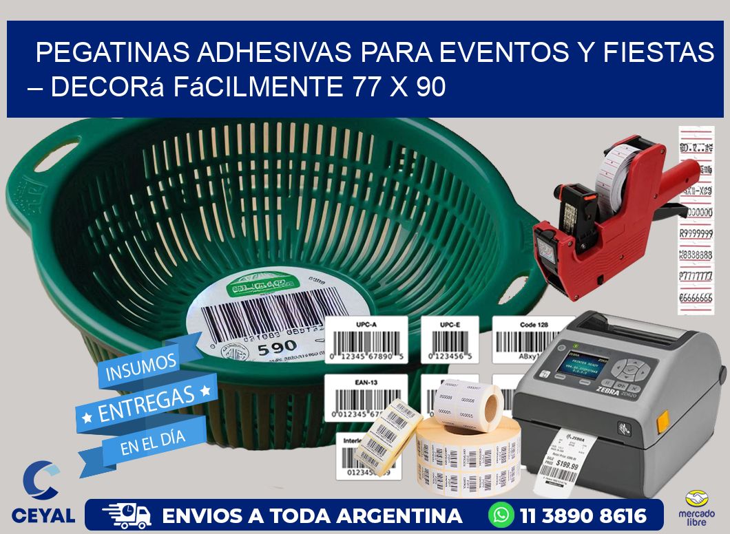 Pegatinas Adhesivas para Eventos y Fiestas – Decorá Fácilmente 77 x 90