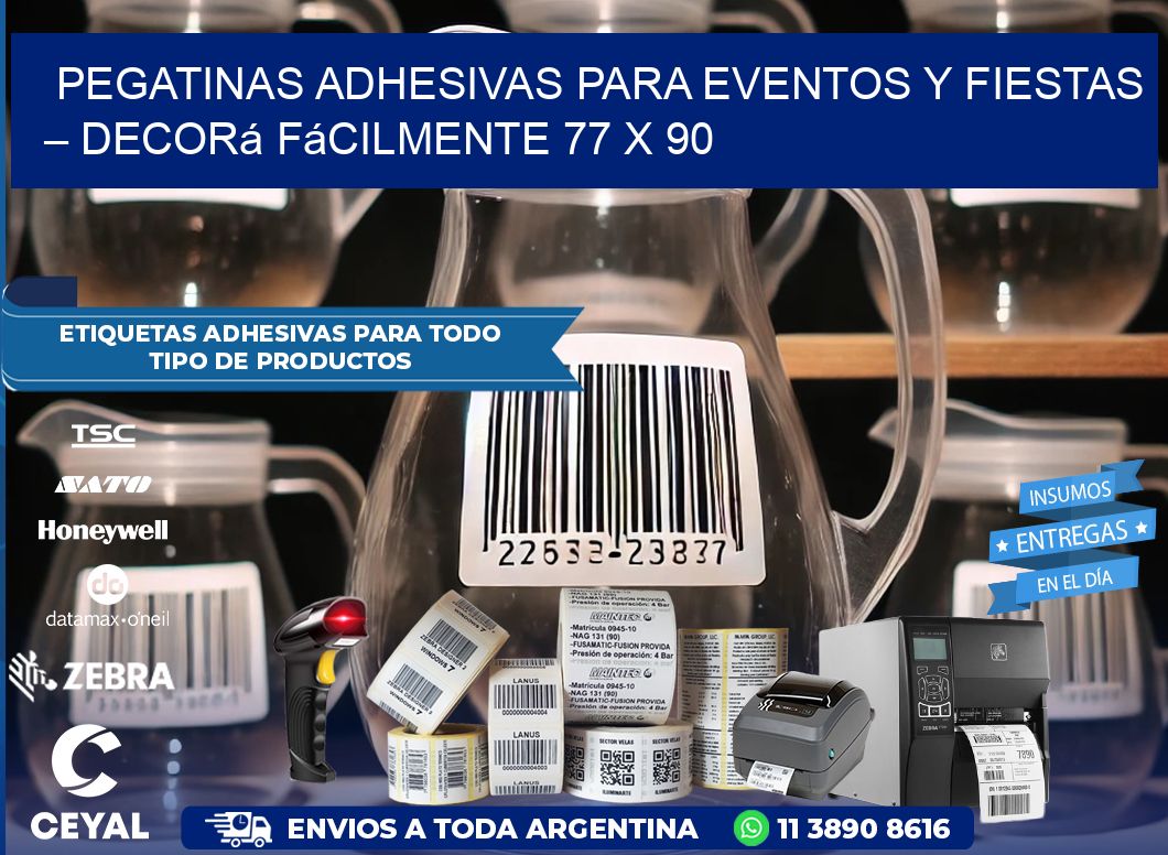 Pegatinas Adhesivas para Eventos y Fiestas – Decorá Fácilmente 77 x 90
