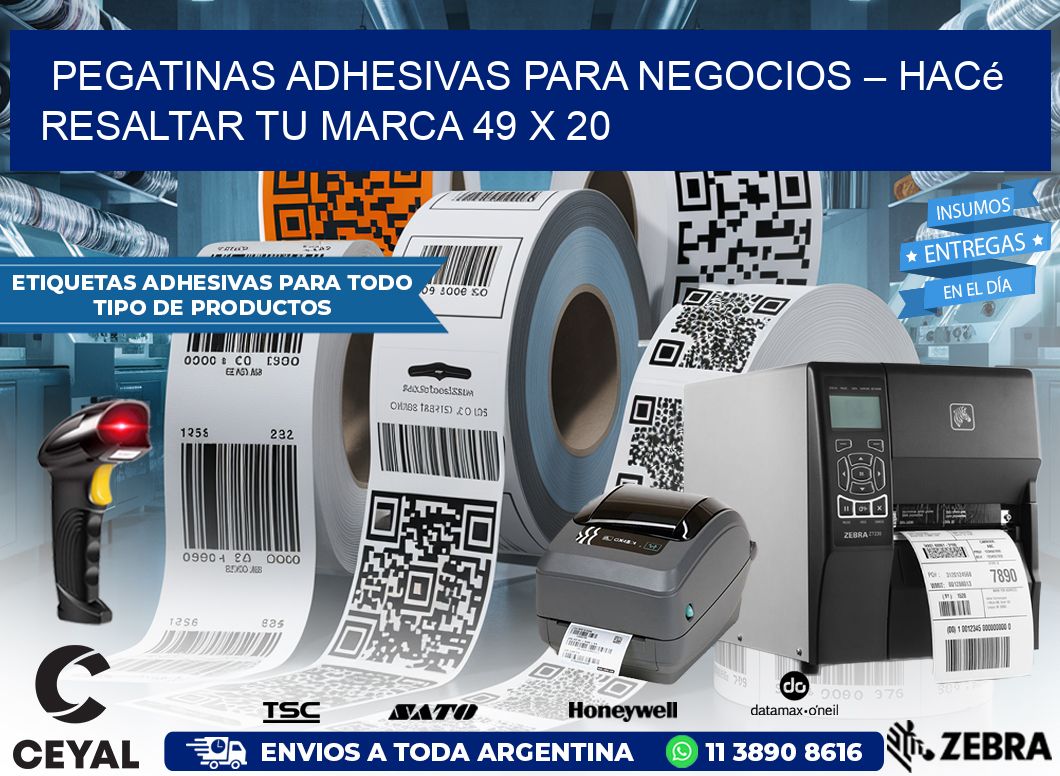 Pegatinas Adhesivas para Negocios – Hacé Resaltar Tu Marca 49 x 20