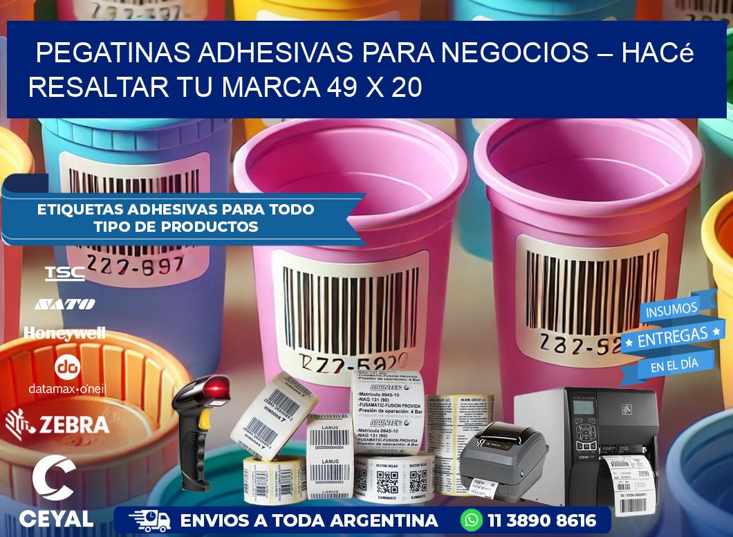 Pegatinas Adhesivas para Negocios – Hacé Resaltar Tu Marca 49 x 20