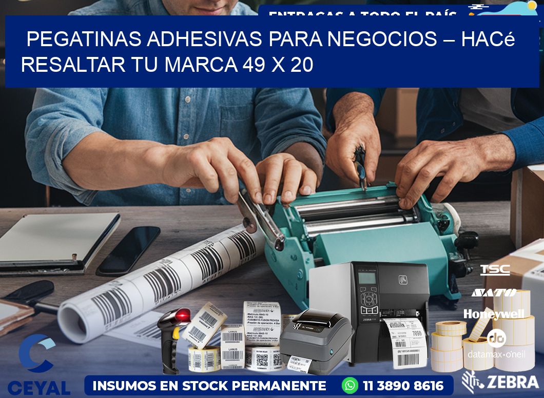 Pegatinas Adhesivas para Negocios – Hacé Resaltar Tu Marca 49 x 20