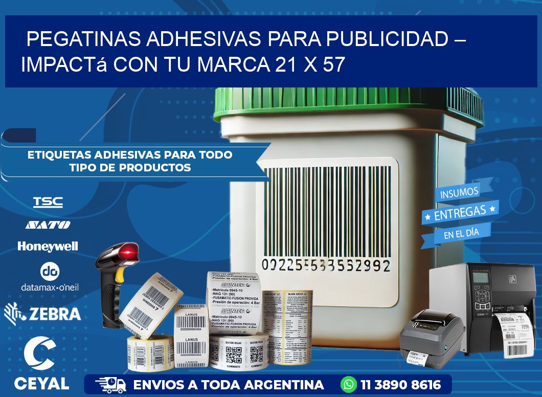 Pegatinas Adhesivas para Publicidad – Impactá con Tu Marca 21 x 57