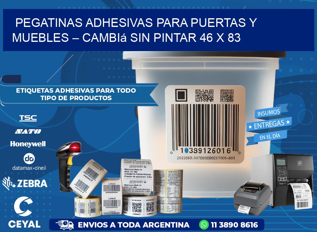 Pegatinas Adhesivas para Puertas y Muebles – Cambiá sin Pintar 46 x 83