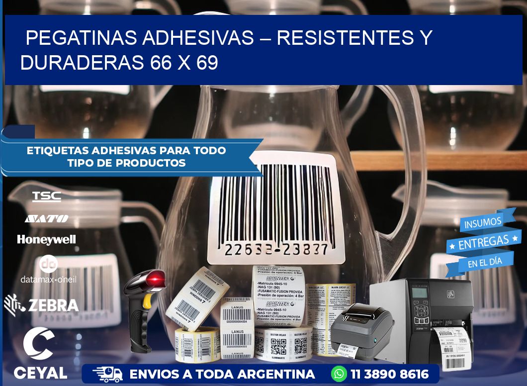 Pegatinas Adhesivas – Resistentes y Duraderas 66 x 69