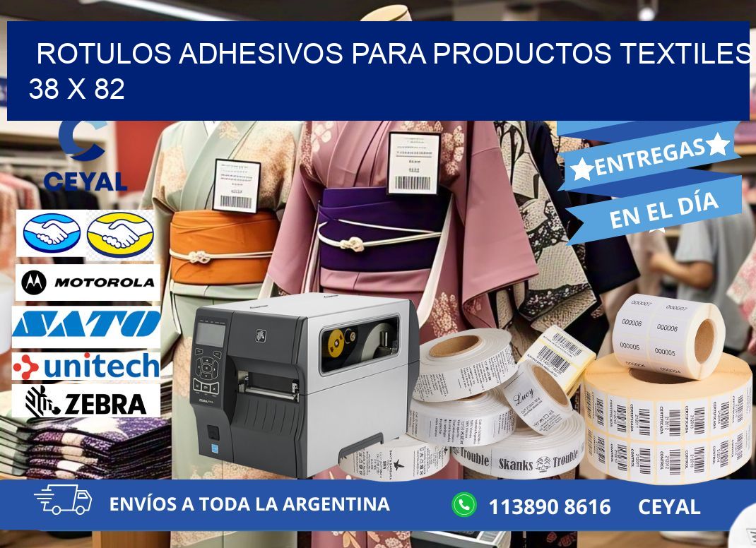 ROTULOS ADHESIVOS PARA PRODUCTOS TEXTILES 38 x 82