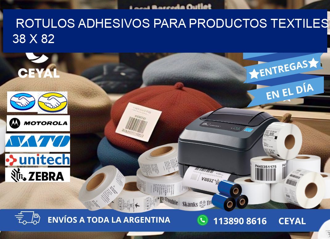 ROTULOS ADHESIVOS PARA PRODUCTOS TEXTILES 38 x 82
