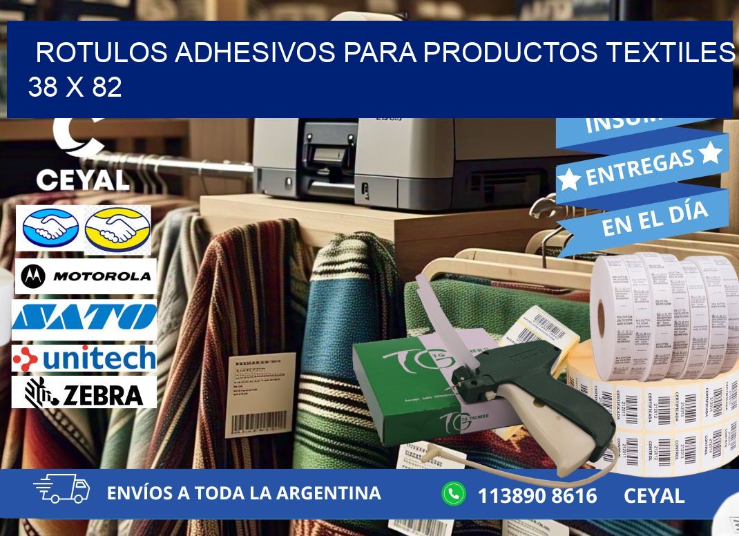 ROTULOS ADHESIVOS PARA PRODUCTOS TEXTILES 38 x 82