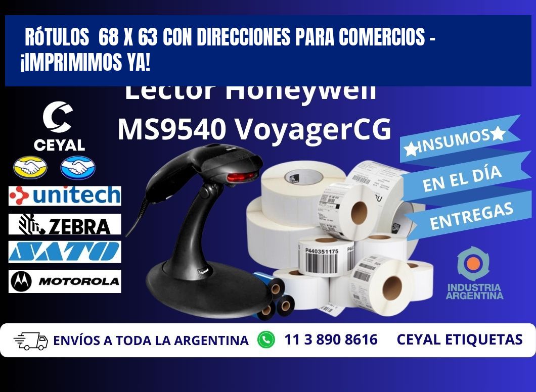Rótulos 68 x 63 con Direcciones para Comercios – ¡Imprimimos Ya!
