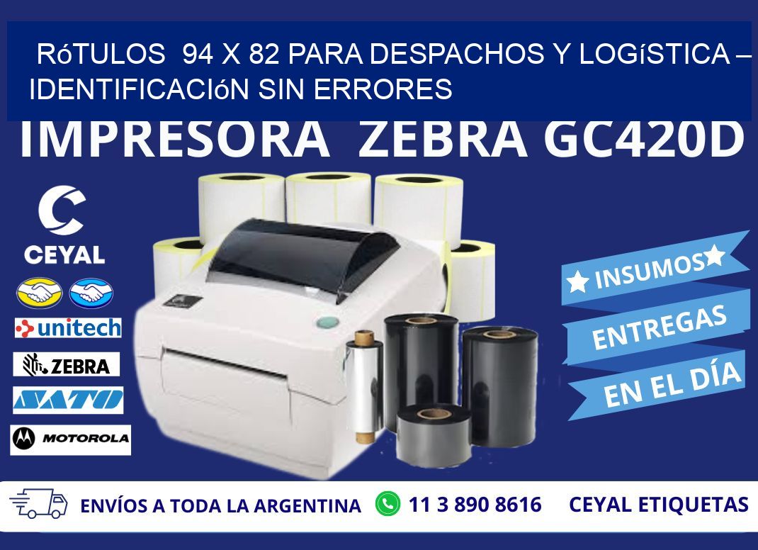 Rótulos 94 x 82 para Despachos y Logística – Identificación sin Errores