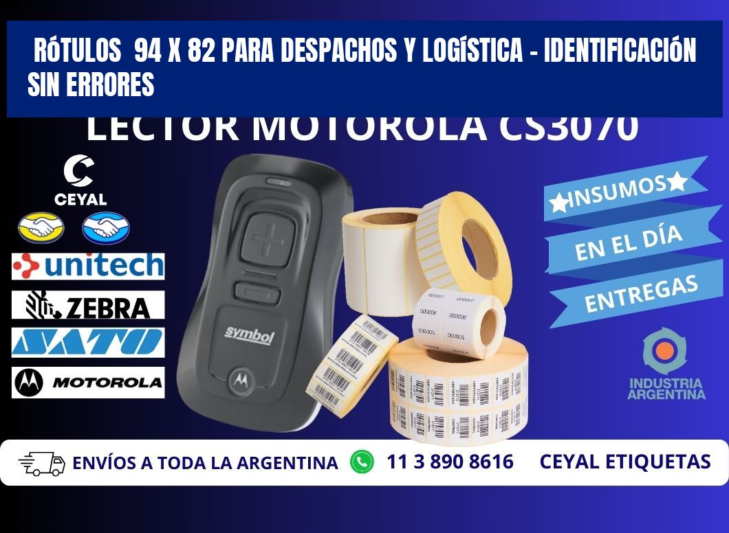 Rótulos 94 x 82 para Despachos y Logística – Identificación sin Errores