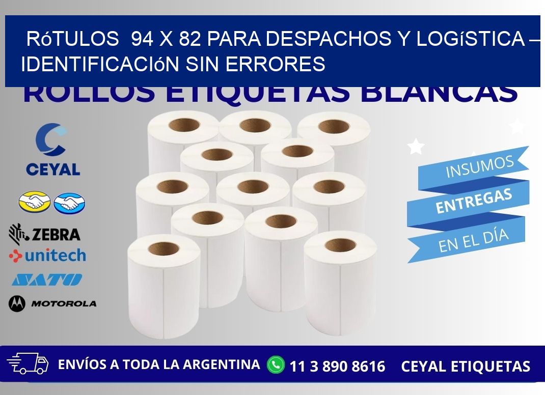 Rótulos 94 x 82 para Despachos y Logística – Identificación sin Errores