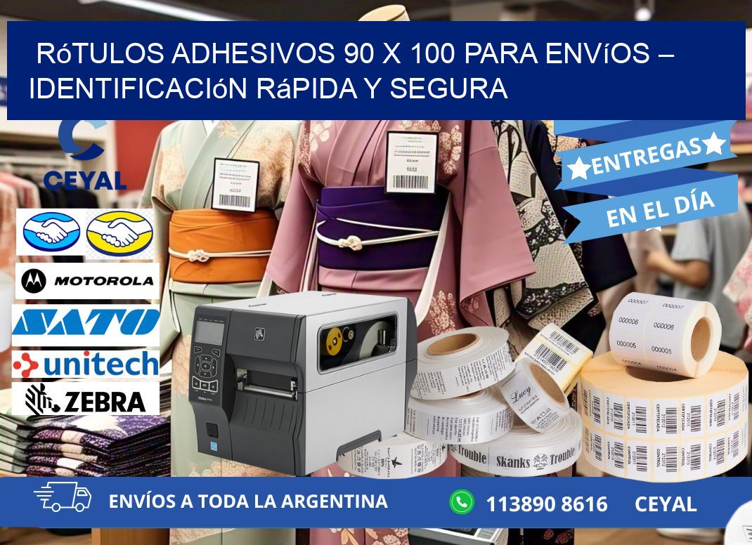 Rótulos Adhesivos 90 x 100 para Envíos – Identificación Rápida y Segura