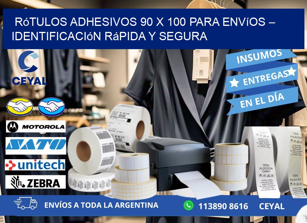 Rótulos Adhesivos 90 x 100 para Envíos – Identificación Rápida y Segura