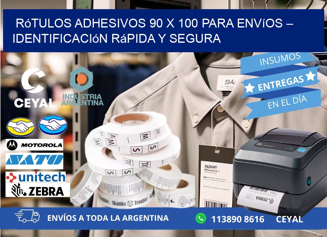 Rótulos Adhesivos 90 x 100 para Envíos – Identificación Rápida y Segura