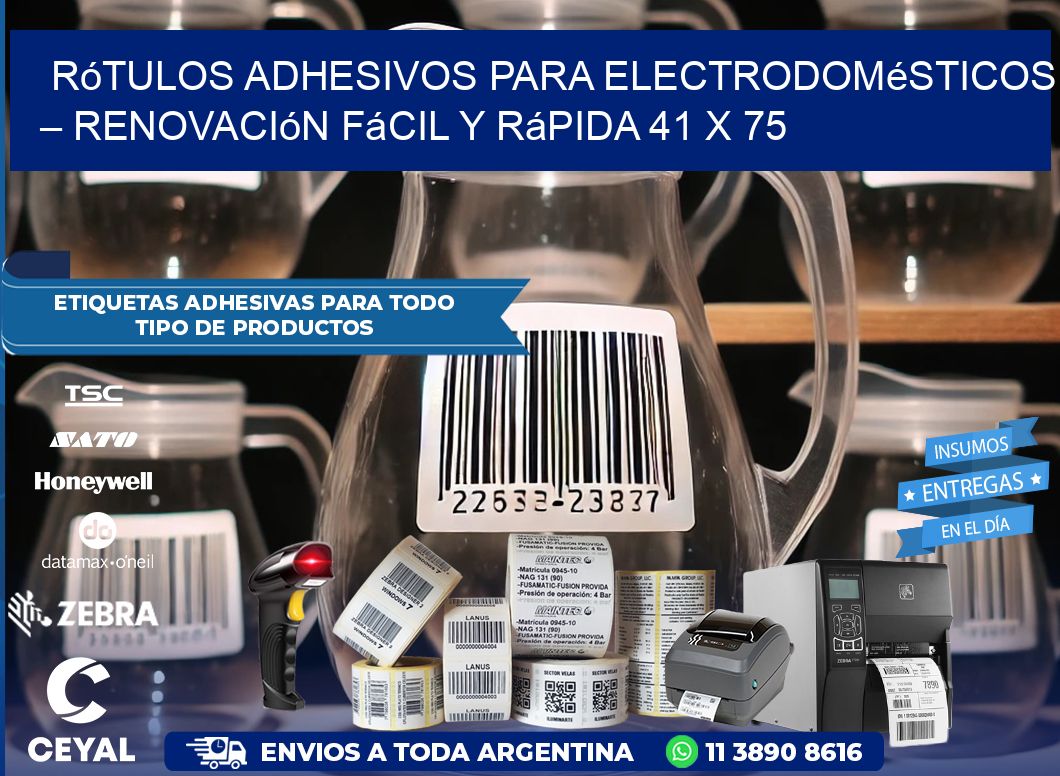 Rótulos Adhesivos para Electrodomésticos – Renovación Fácil y Rápida 41 x 75