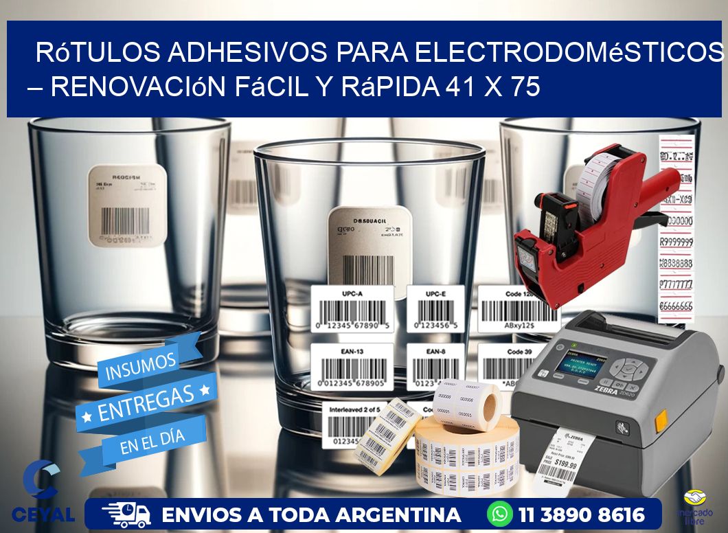 Rótulos Adhesivos para Electrodomésticos – Renovación Fácil y Rápida 41 x 75