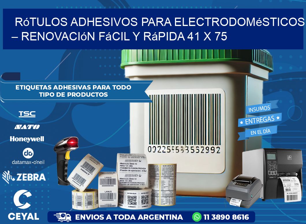 Rótulos Adhesivos para Electrodomésticos – Renovación Fácil y Rápida 41 x 75